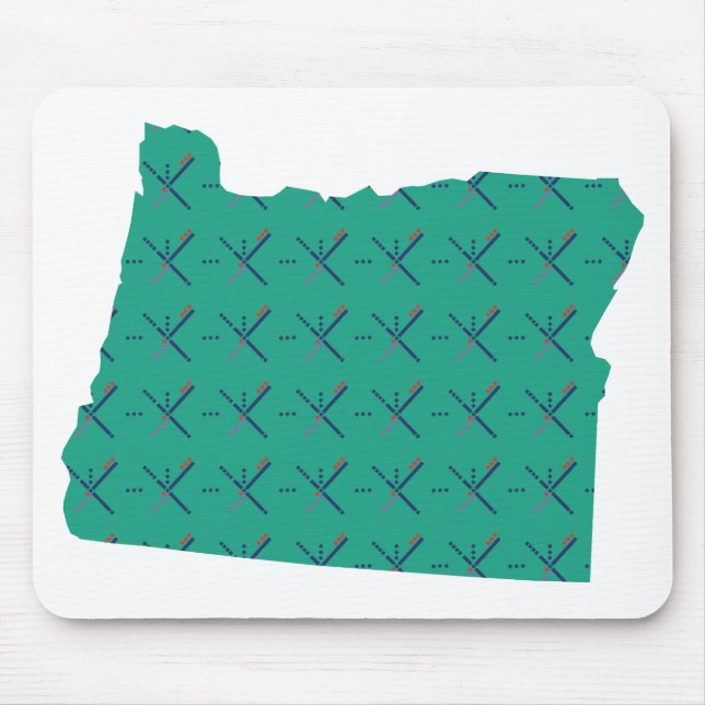 Portland Airport carpet Oregon map Mouse Mat (Front)