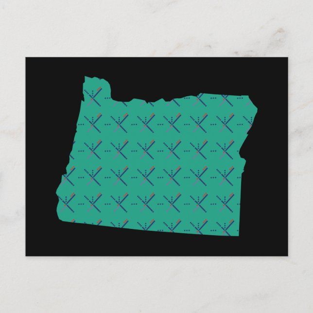 Portland Airport carpet Oregon map Postcard (Front)