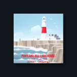 Portland Bill Lighthouse Canvas Print<br><div class="desc">Colourful artwork of Portland Bill Lighthouse at the southernmost point of the Jurassic coast.  Perfect for anyone who loves this wild and naturally beautiful part of Dorset.</div>