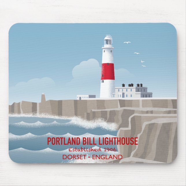 Portland Bill Lighthouse Mouse Mat (Front)