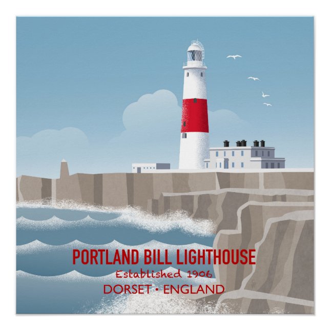Portland Bill Lighthouse Poster (Front)