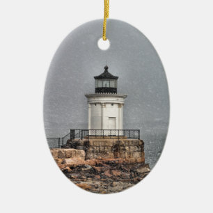 Portland Breakwater / Bug Light Ceramic Tree Decoration