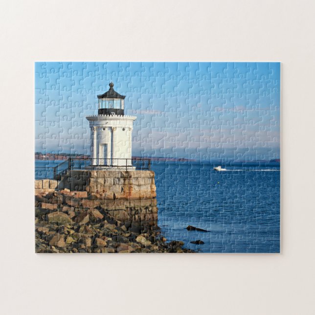 Portland Breakwater Lighthouse, Maine Jigsaw Puzzle (Horizontal)
