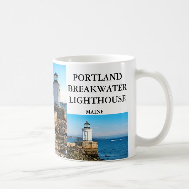 Portland Breakwater Lighthouse, Maine Mug (Right)