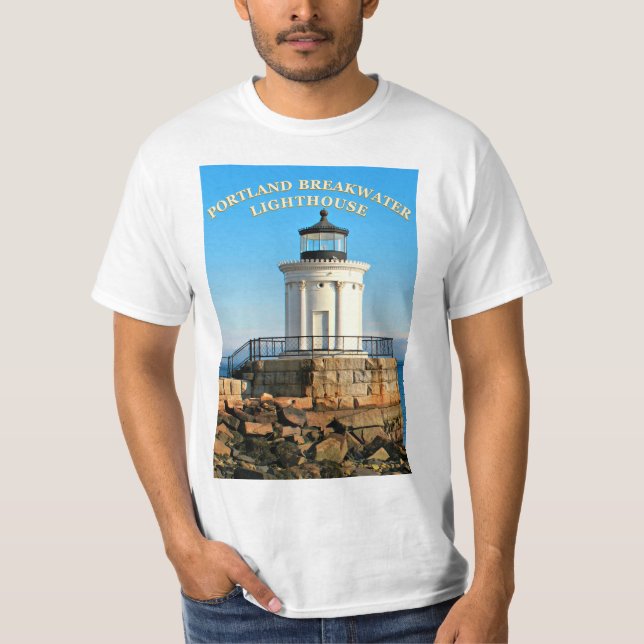 Portland Breakwater Lighthouse, Maine T-Shirt (Front)