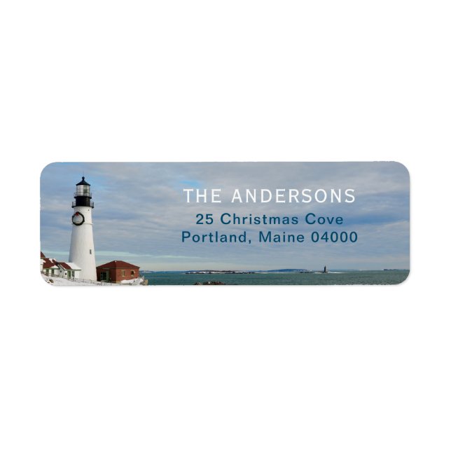 Portland Christmas Lighthouse Return Address (Front)