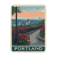 Portland City of Roses – Rose Garden & Skyline
