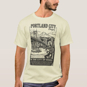 Portland City Oregon In The City of Roses T-Shirt