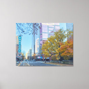 Portland Cityscape in Autumn Canvas Print