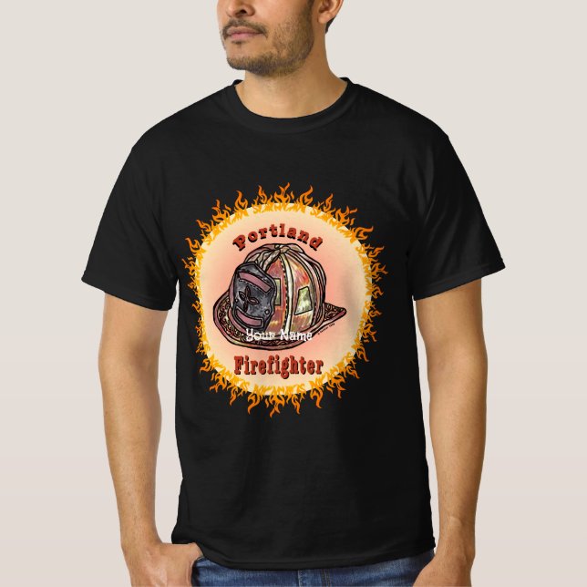 Portland Firefighter  T-Shirt (Front)