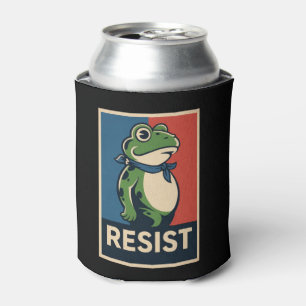 Portland Frog Protest Anti Ice Resistance I Stand Can Cooler