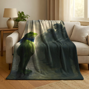 Portland Frog Protest Fleece Blanket