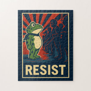 Portland Frog Protest Jigsaw Puzzle
