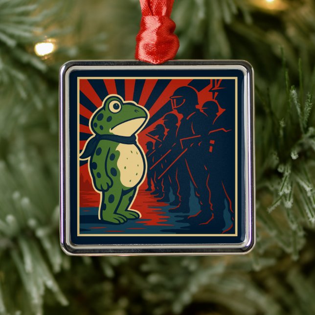 Portland Frog Protest Metal Tree Decoration (Tree)