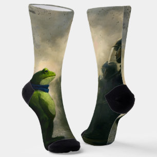 Portland Frog Protest Socks