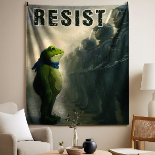 Portland Frog Protest Tapestry