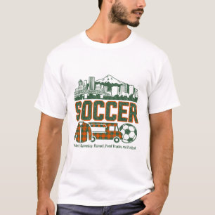 Portland Gameday Flannel Food Trucks Futbol T-Shirt