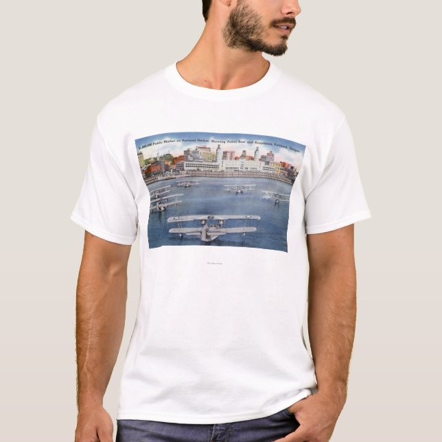 Portland Harbour View of the Public Market T-Shirt (Front)