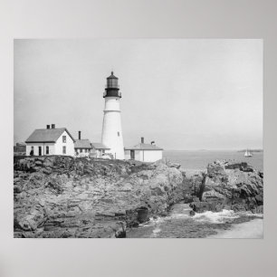 Portland Head Light, 1902. Vintage Photo Poster