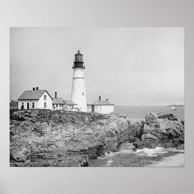Portland Head Light, 1902. Vintage Photo Poster (Front)