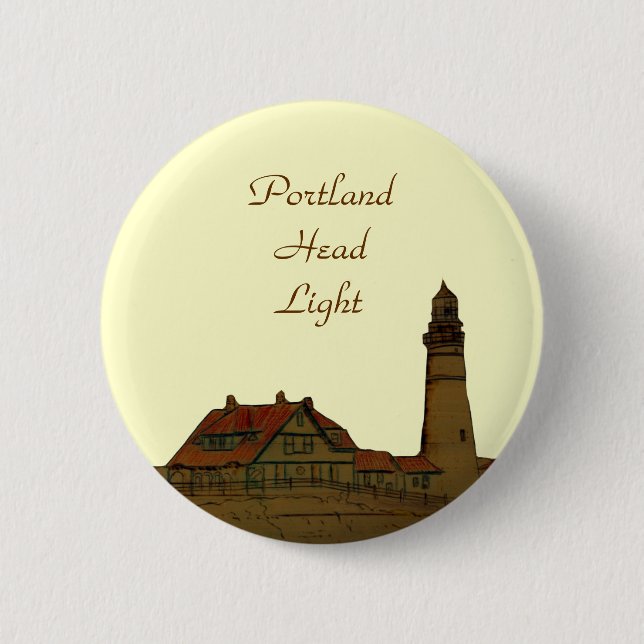 Portland Head Light 6 Cm Round Badge (Front)