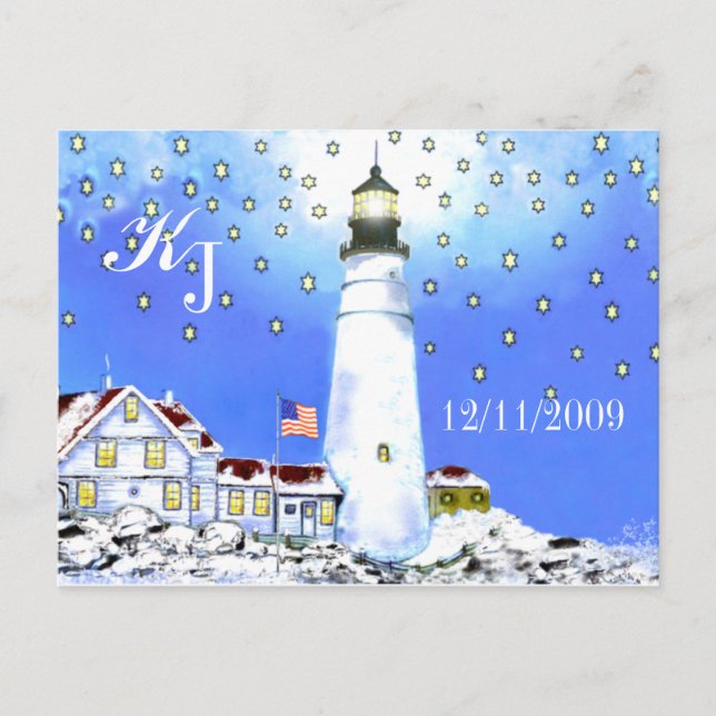 Portland Head Light by Brigid O'Neill Hovey Postcard (Front)