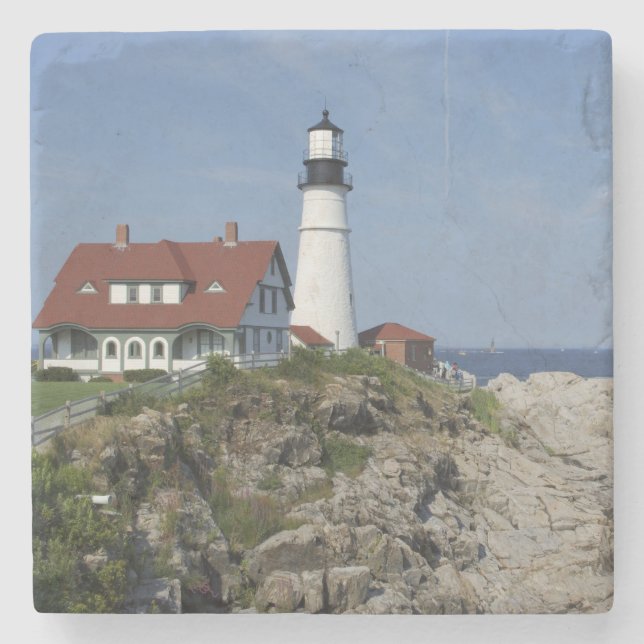 Portland Head Light, Cape Elizabeth,Maine, Stone Coaster (Front)