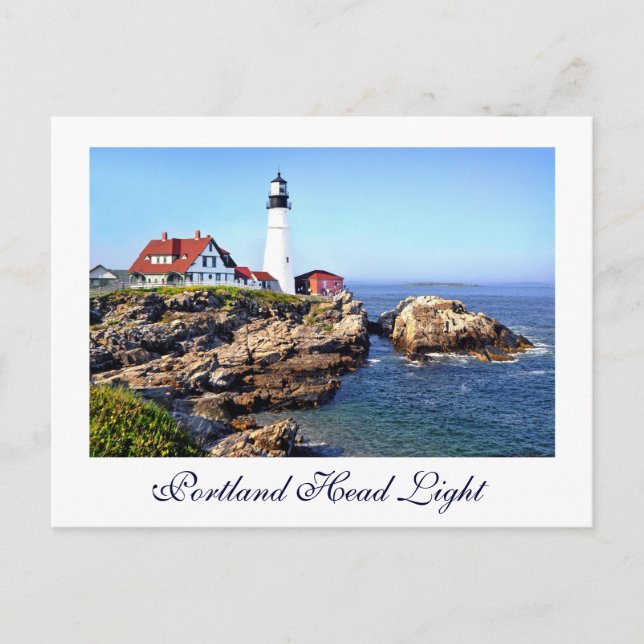 Portland Head Light, Cape Elizabeth, Maine, U.S.A. Postcard (Front)