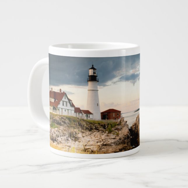 Portland Head Light | Cape Elizabeth ME Large Coffee Mug (Front Left)