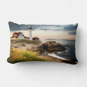Portland Head Light   Cape Elizabeth ME Lumbar Cushion