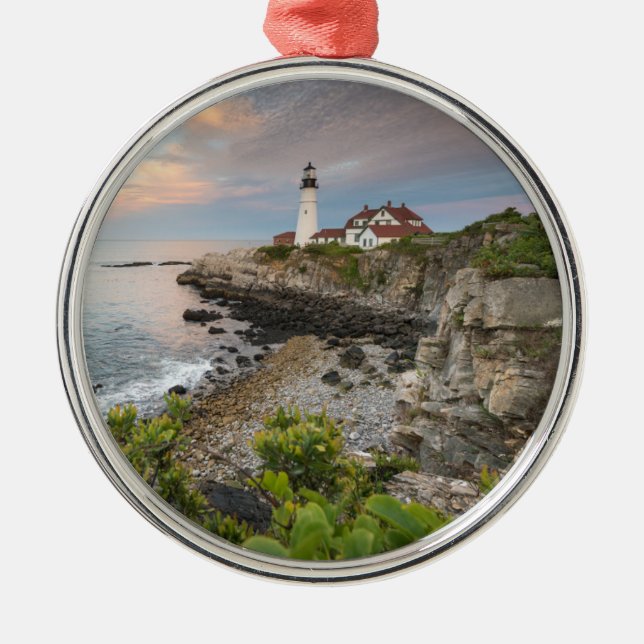 Portland Head Light | Cape Elizabeth, ME Metal Tree Decoration (Front)