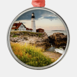 Portland Head Light   Cape Elizabeth ME Metal Tree Decoration