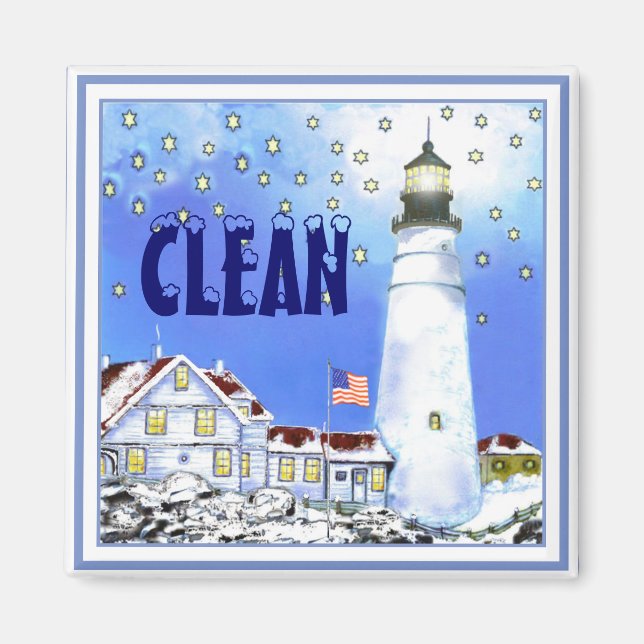 Portland Head Light Dishwasher Magnet CLEAN #1 (Front)