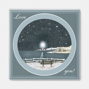 Portland Head Light from SMCC, Love you! Magnet