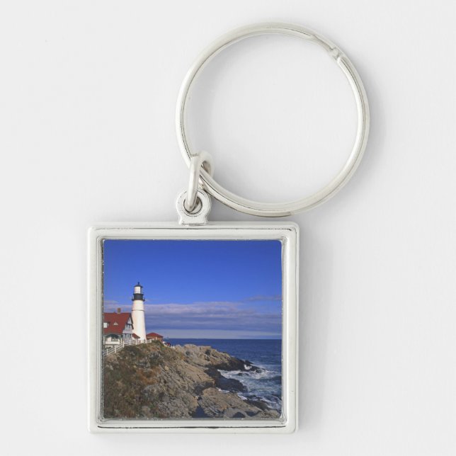 Portland Head Light Lighthouse Maine Key Ring (Front)