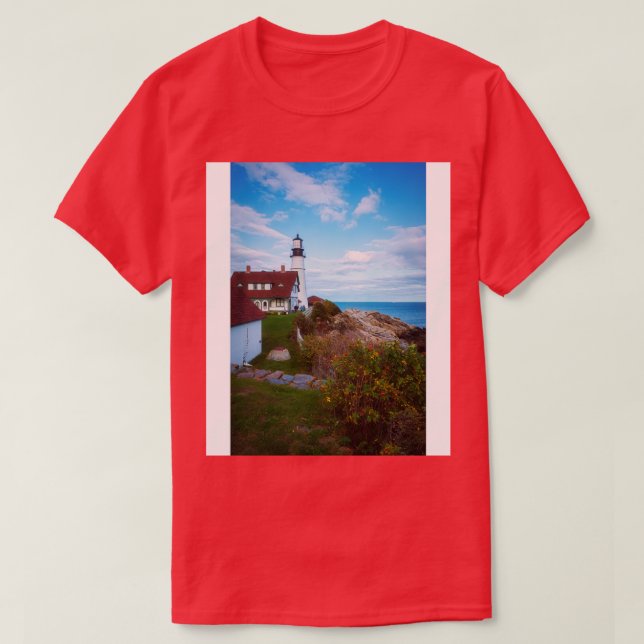 Portland Head Light Maine TShirt (Design Front)