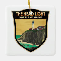Portland Head Light Maine Vintage Art