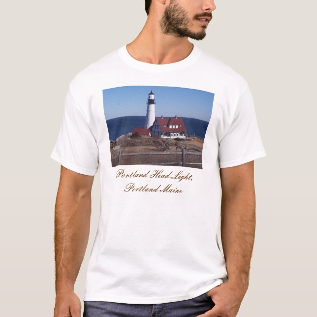 Portland Head Light, Portland Maine T-Shirt (Front)
