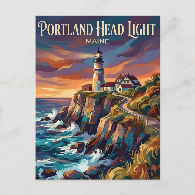 Portland Head Light USA Postcard (Front)