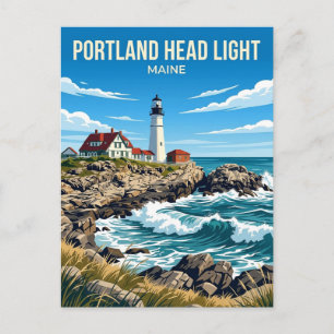 Portland Head Light USA Postcard