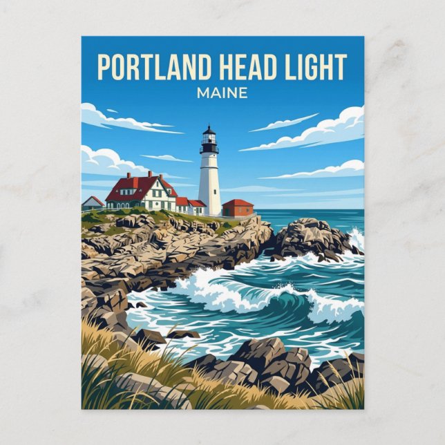 Portland Head Light USA Postcard (Front)