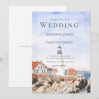 Portland Head Light  wedding invitation 