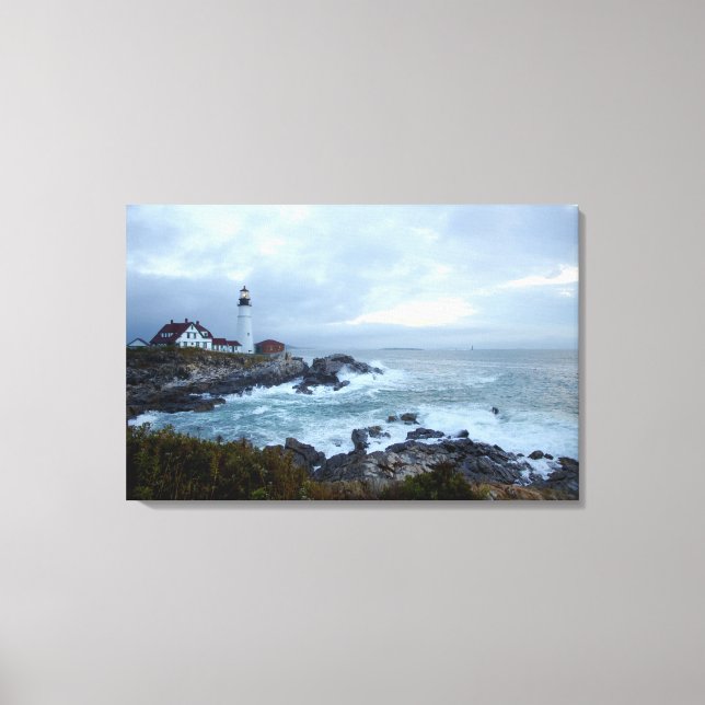 Portland Head Lighthouse at Sunrise Canvas Print (Front)