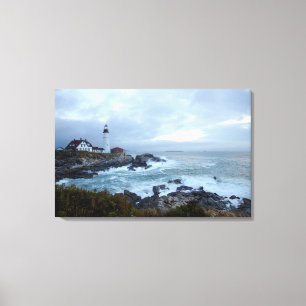 Portland Head Lighthouse at Sunrise Canvas Print
