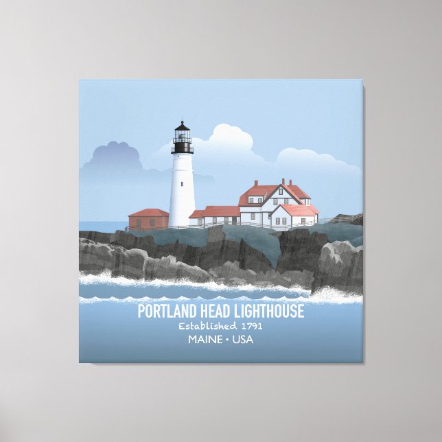 Portland Head Lighthouse Canvas Print (Front)