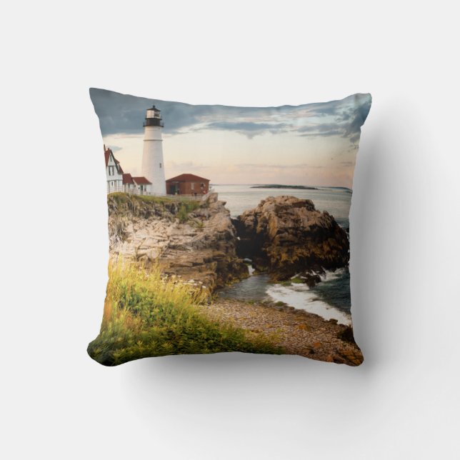 Portland Head Lighthouse | Cape Elizabeth, Me Cushion (Front)