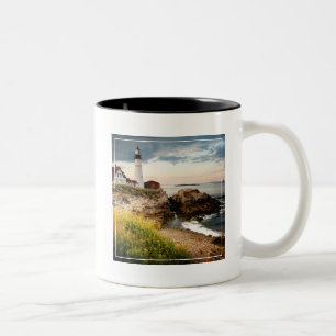 Portland Head Lighthouse Cape Elizabeth, Me Two-Tone Coffee Mug