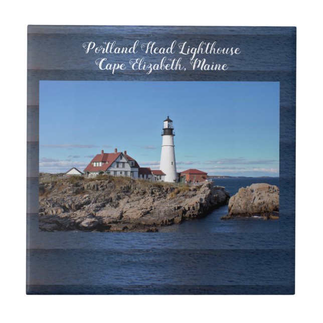 Portland Head Lighthouse Ceramic Tile  (Front)