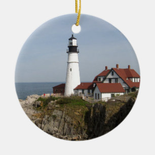 Portland Head Lighthouse Ceramic Tree Decoration