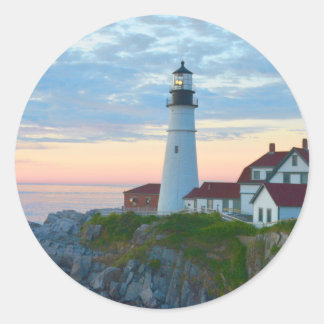 Portland Head Lighthouse Classic Round Sticker